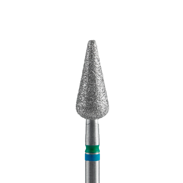 ALEZORI DIAMOND NAIL DRILL BIT DUO POINTED PEAR BLUE-GREEN EXPERT HEAD – 5MM / 12MM