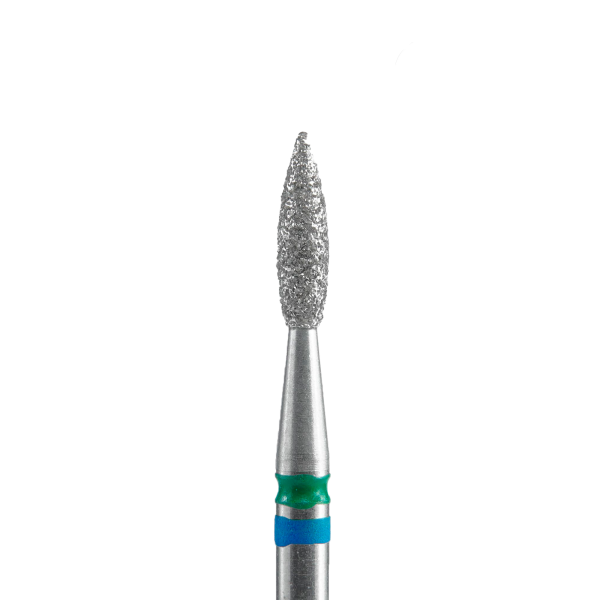 ALEZORI DIAMOND NAIL DRILL BIT DUO FLAME BLUE-GREEN EXPERT HEAD – 2.1MM / 8MM