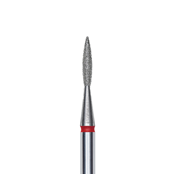 ALEZORI DIAMOND NAIL DRILL BIT POINTED FLAME RED EXPERT HEAD – 1.6MM / 8MM