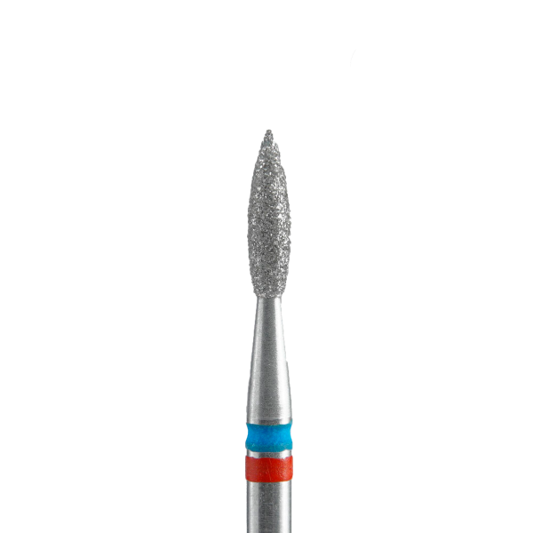 ALEZORI DIAMOND NAIL DRILL BIT DUO FLAME RED-BLUE EXPERT HEAD – 2.1MM / 8MM