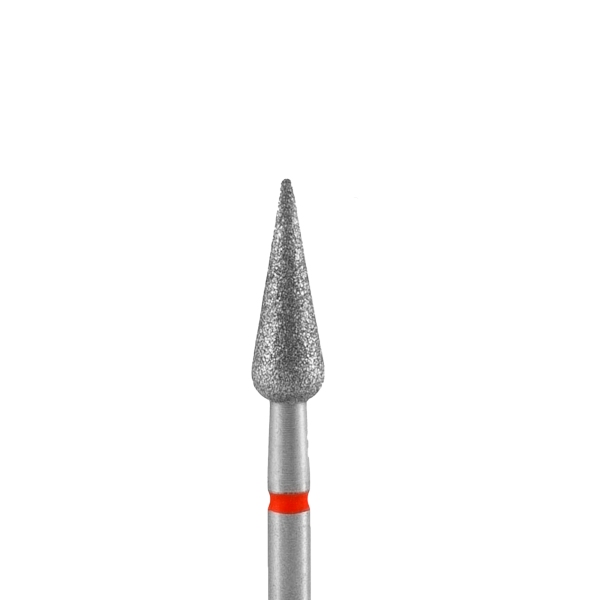 ALEZORI DIAMOND NAIL DRILL BIT POINTED PEAR RED EXPERT HEAD – 4MM / 12MM