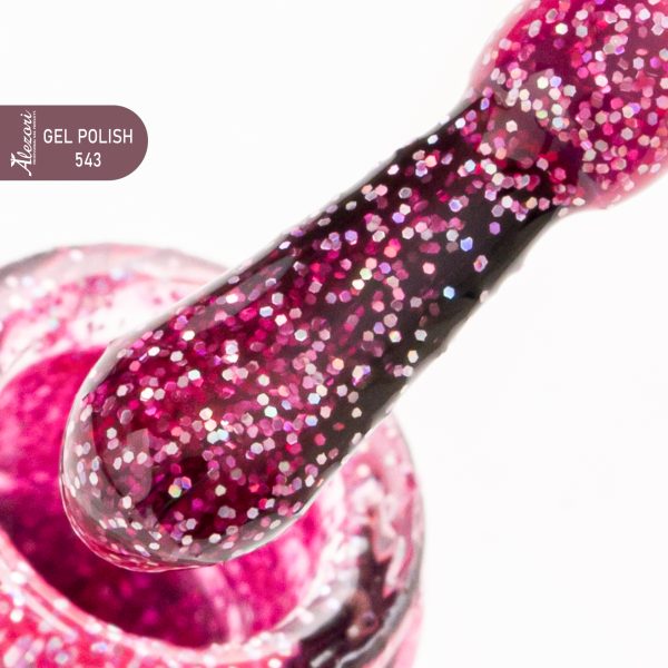 GEL POLISH №543 15ml. ΦΟΥΞ ΨΙΛΟ GLITTER ΙΡΙΔΙΖΟΝ