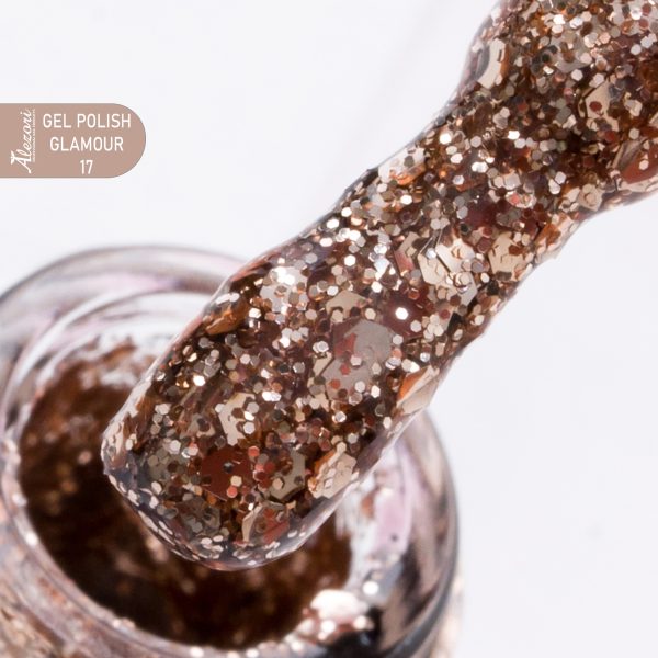 GEL POLISH GLAMOUR 17 (№595_GLITTER) 15ml.