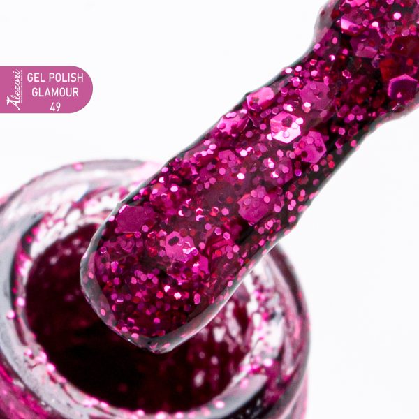 GEL POLISH GLAMOUR 49 (№514_GLITTER) 15ml.
