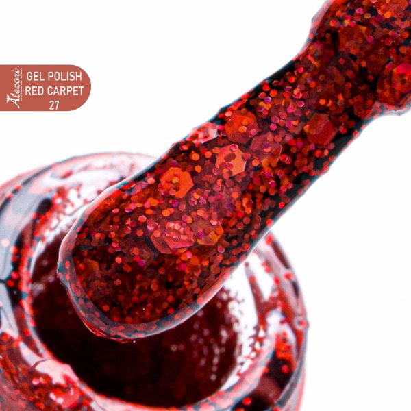 GEL POLISH RED CARPET 27 (№603 GLITTER ΜΕ ΠΑΓΙΕΤΑ) 15ml.
